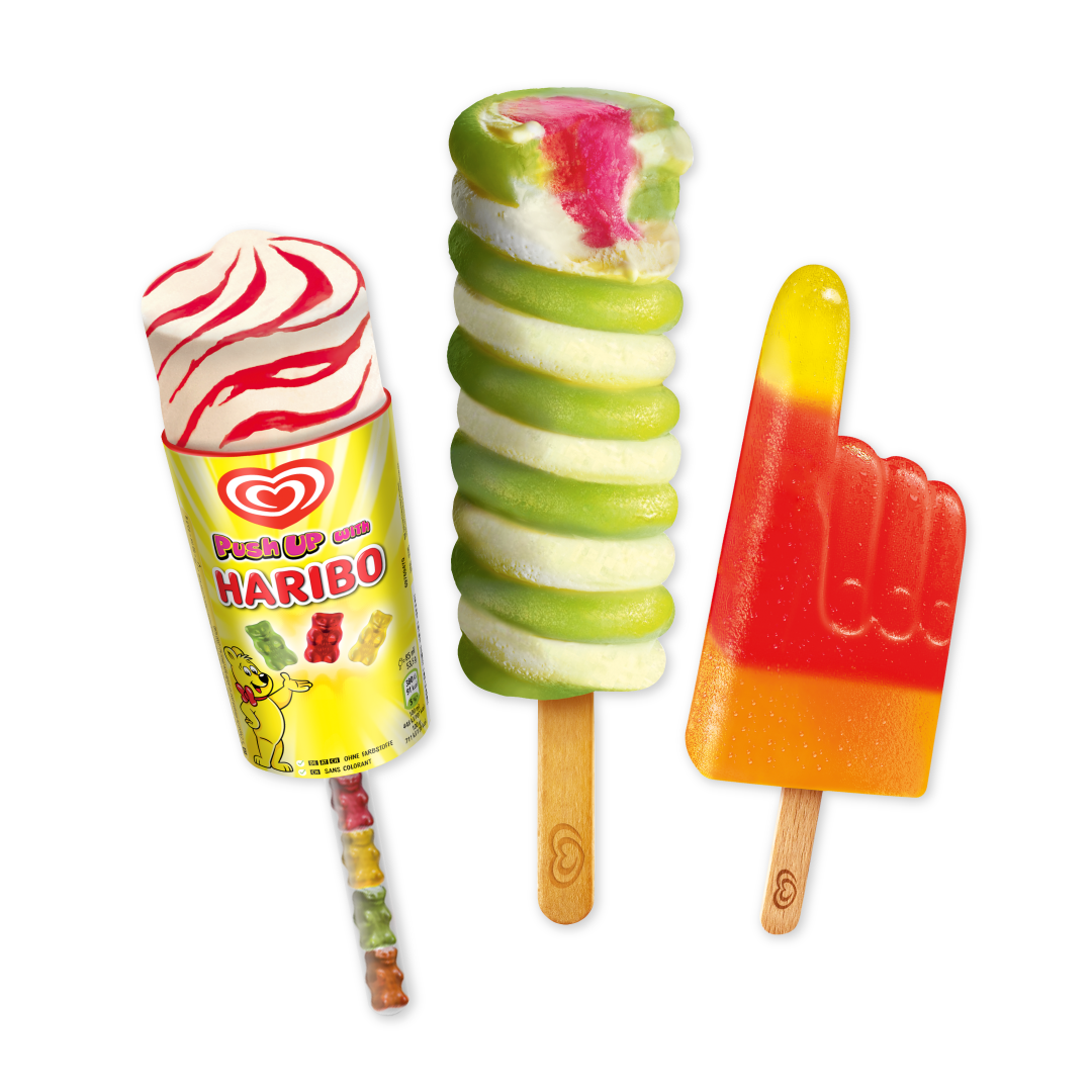 Transparentes PNG von 3 Lusso-Eissorten