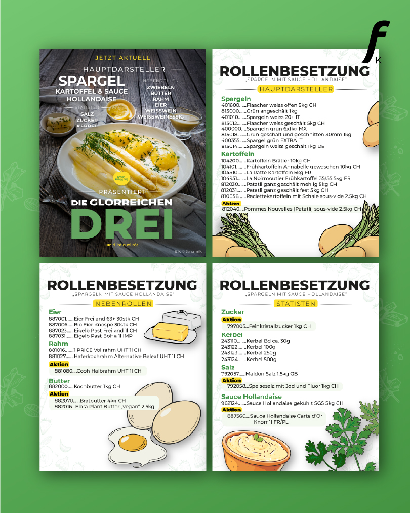 Instagram Welti Spargel Saison "Die Glorreichen Drei"