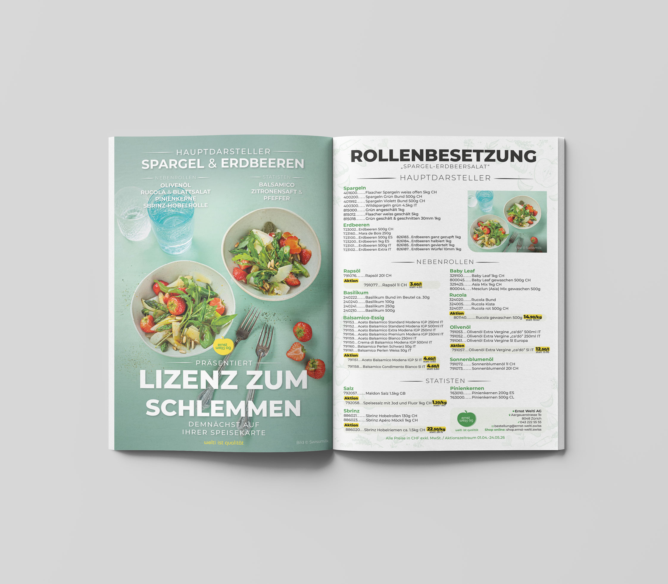 Printdesign Kampagne Welti Spargel Saison, Mockup Printdesign Kampagne Welti Spargel Saison, Mockup